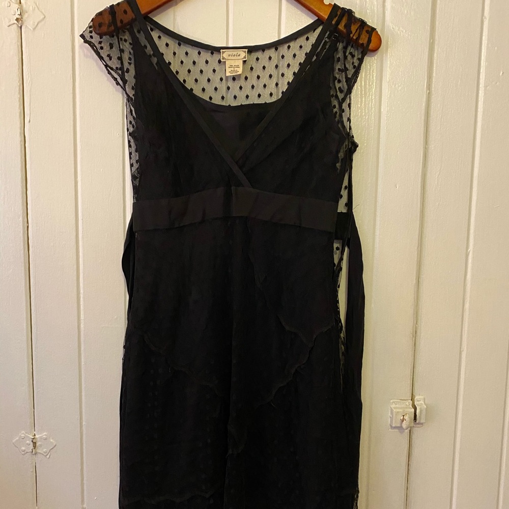 Anthropologie Viola Night Falls little black dress